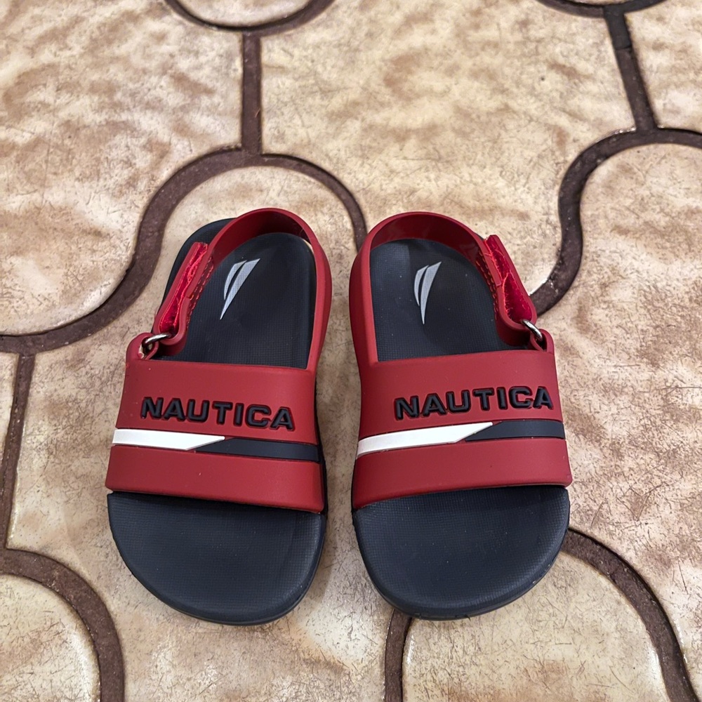 Nautica Baby Red and Navy Blue Sandals
